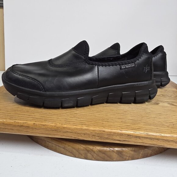 Skechers Work Shoes Women Size 8 Slip Resistant Relaxed Fit FlexSole Leather - Picture 3 of 8